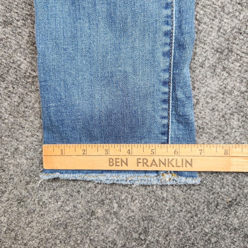 Judy Blue Straight Jeans Womens 7/28 Mid Rise Distressed Raw Hem Denim - Picture 8 of 9